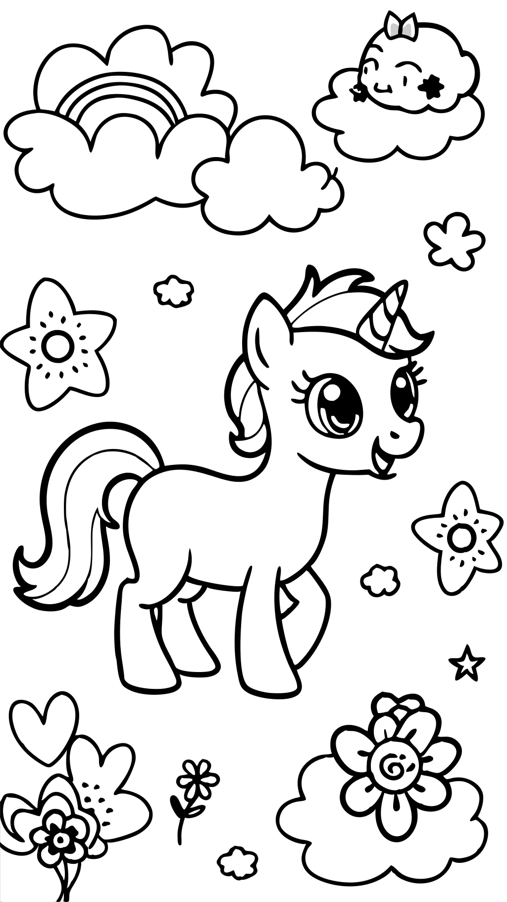 ma page à colorier imprimable de petit poney